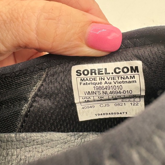 Sorel Kinetic Impact Lace Black Sea Salt Mesh Sneakers NL4694-010